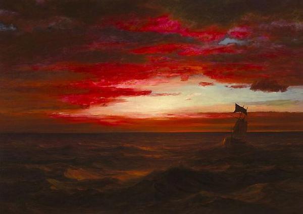 Frederic Edwin Church Marine Sunset oil painting image